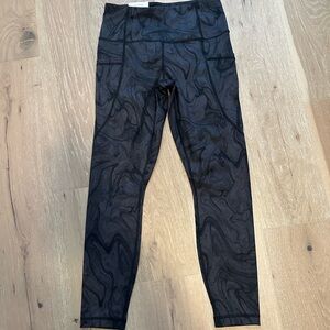 Black Patterned Leggings